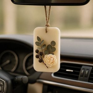 Natural Soy Wax Car Hanging Diffuser Wardrobe Air Freshener Scented Wax Tablet Luxury Vehicle Aromatherapy Ornament