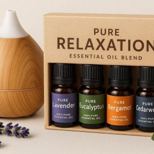 Natural Aromatherapy Essential Oil Diffuser Blend Pure Relaxation Calming Comfort Sleep Aid Oils Set Pack Kit