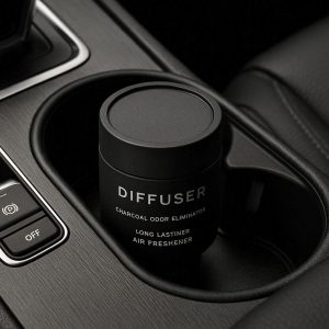 Luxury Car Cupholder Diffuser Charcoal Odor Eliminator Long Lasting Air Freshener Solid Balm Vehicle Scent Purifier