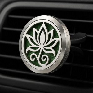 Aromatherapy Car Vent Clip Medallion Stainless Steel Essential Oil Diffuser Magnetic Locket Vehicle Air Freshener