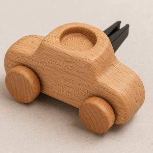 Handmade Wooden Car Diffuser Vent Clip Natural Beech Wood Essential Oil Scent Delivery Vehicle Air Freshener