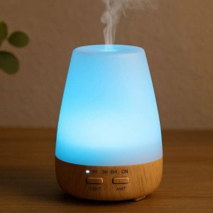 Electric Essential Oil Diffuser Ultrasonic Cool Mist Humidifier Automatic Shut Off Timer Home Decor Light Lamp
